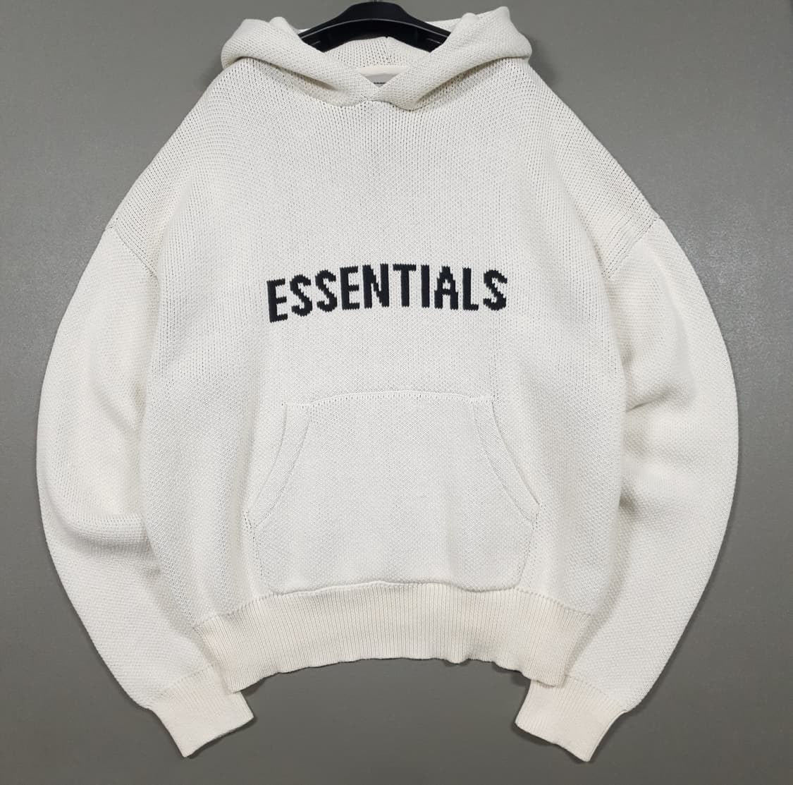 실측 2XL) 에센셜 피어오브갓 풀오버 오트밀 크림 니트 후드티희귀 상품이미지1