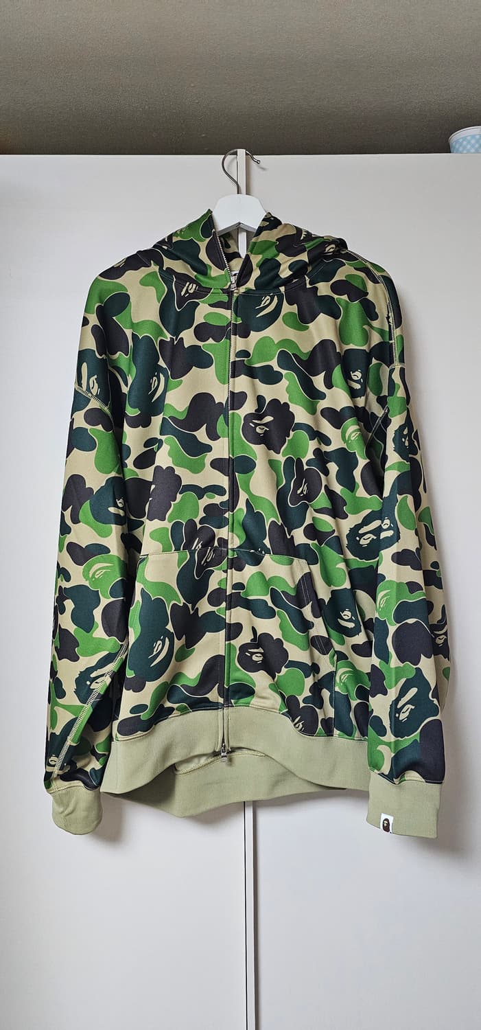 베이프 ABC 카모 레이온 릴렉스드 핏 샤크 풀 집 후드 그린 상품이미지4