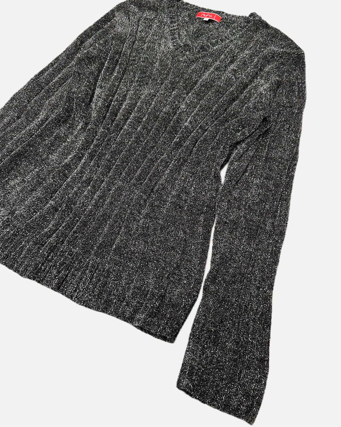 AVAIL JEAN ribbed v-neck brushed knit 상품이미지3