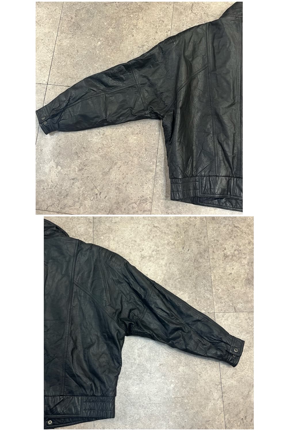 빈티지 가죽 레더자켓 블랙 XL #csz2275  상품이미지5