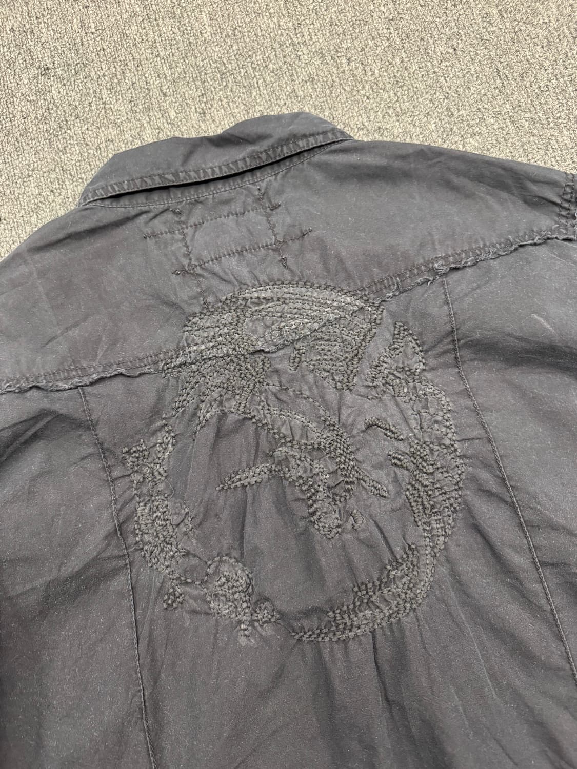 2XL)DKNY JEANS 빈티지 자수 웨스턴 블랙 긴팔셔츠 상품이미지7