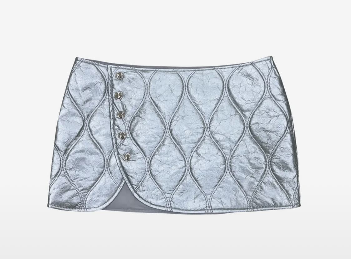 145오피스 metal padded skirt-silver s 사이즈 상품이미지1