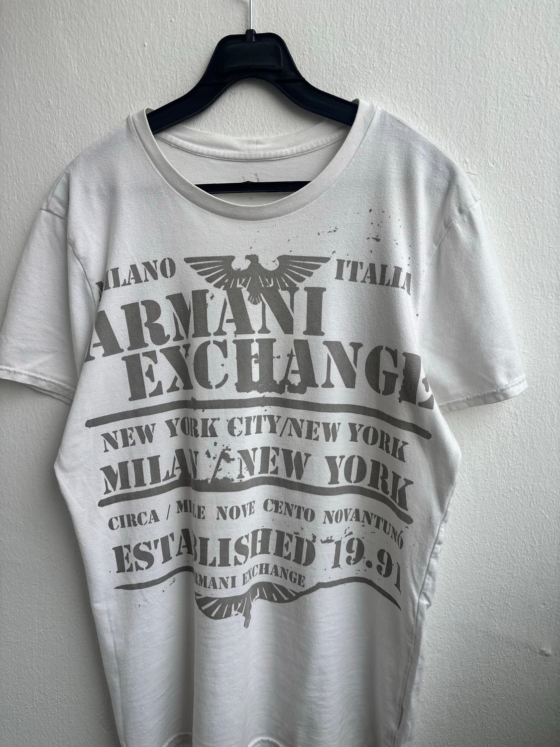 Armani Exchange White Graphic T-shirt 상품이미지4