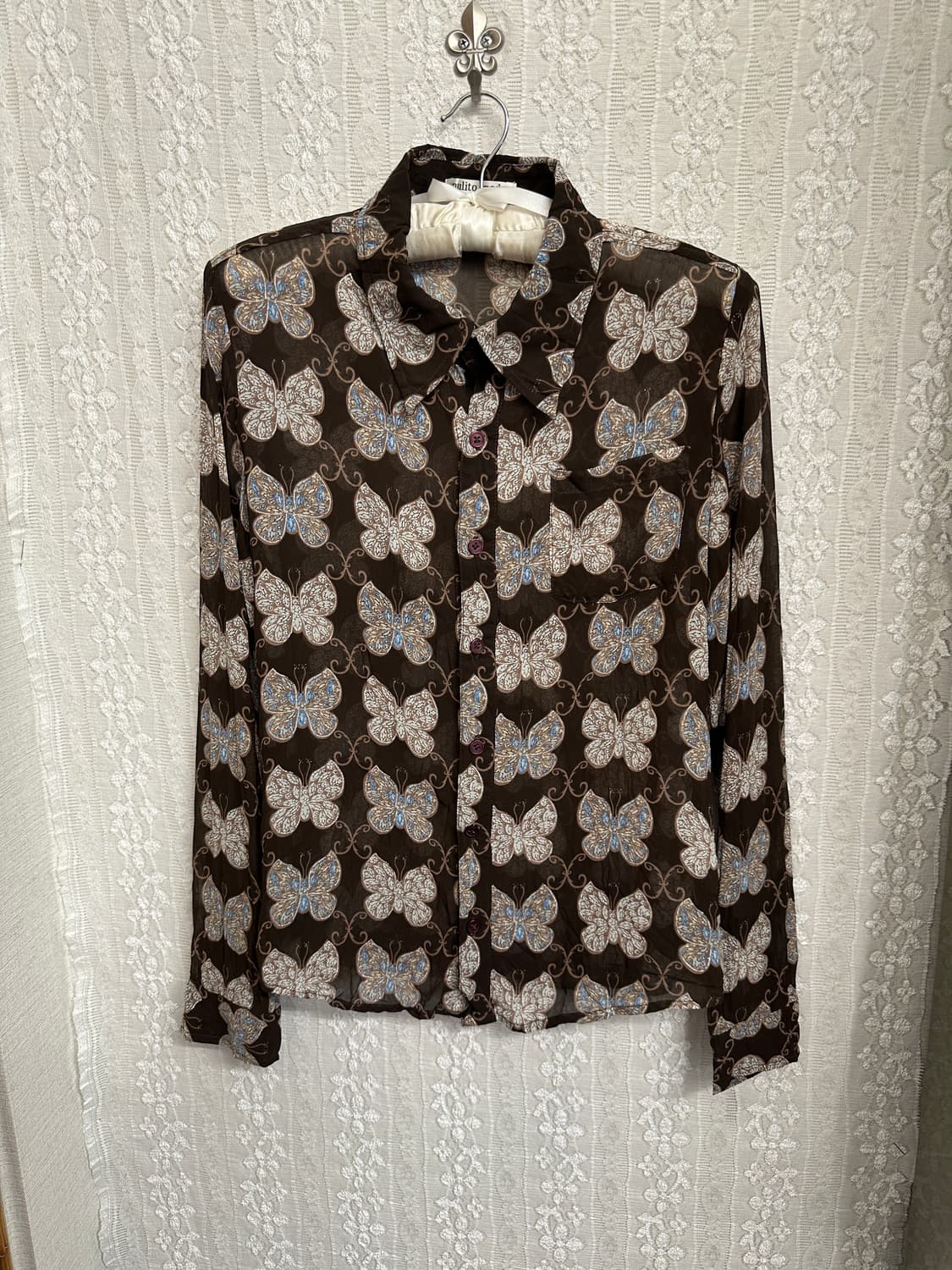 pulito moda 나비 프린팅 셔츠 상품이미지1