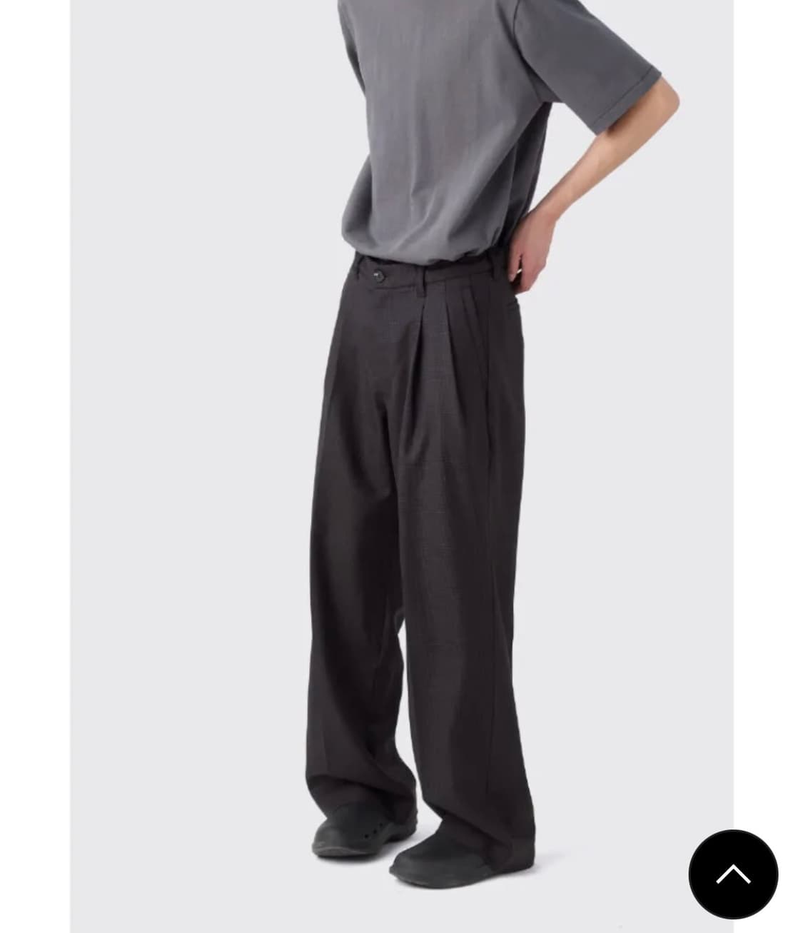 4)해칭룸 클래식 슬랙스 차콜체크 새상품 상품이미지1