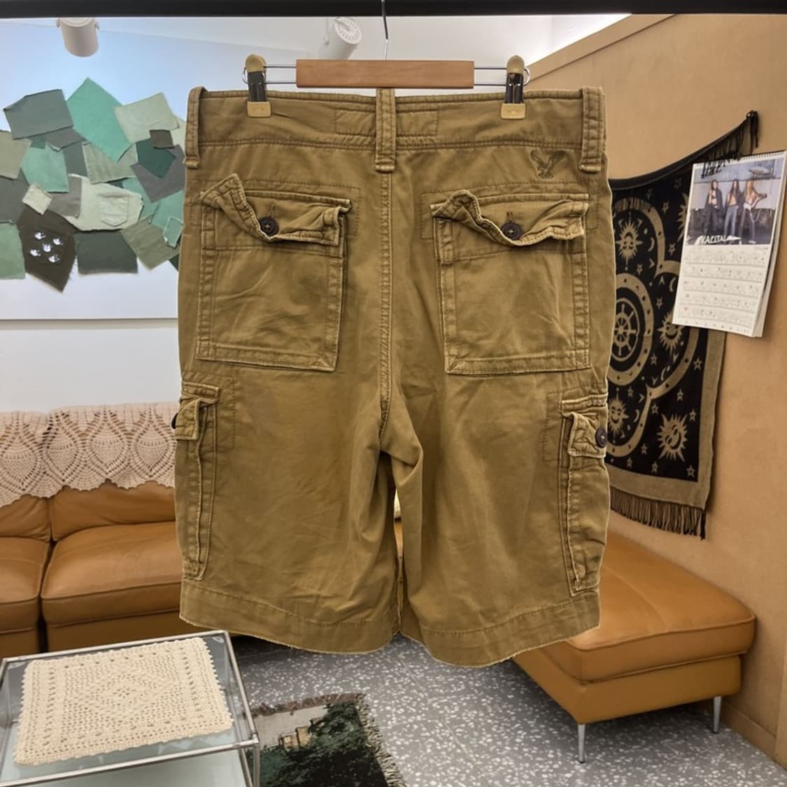 아메리칸이글 빈티지 스트릿 캐주얼 빅포켓 카고반바지 31인치 C12129 상품이미지4