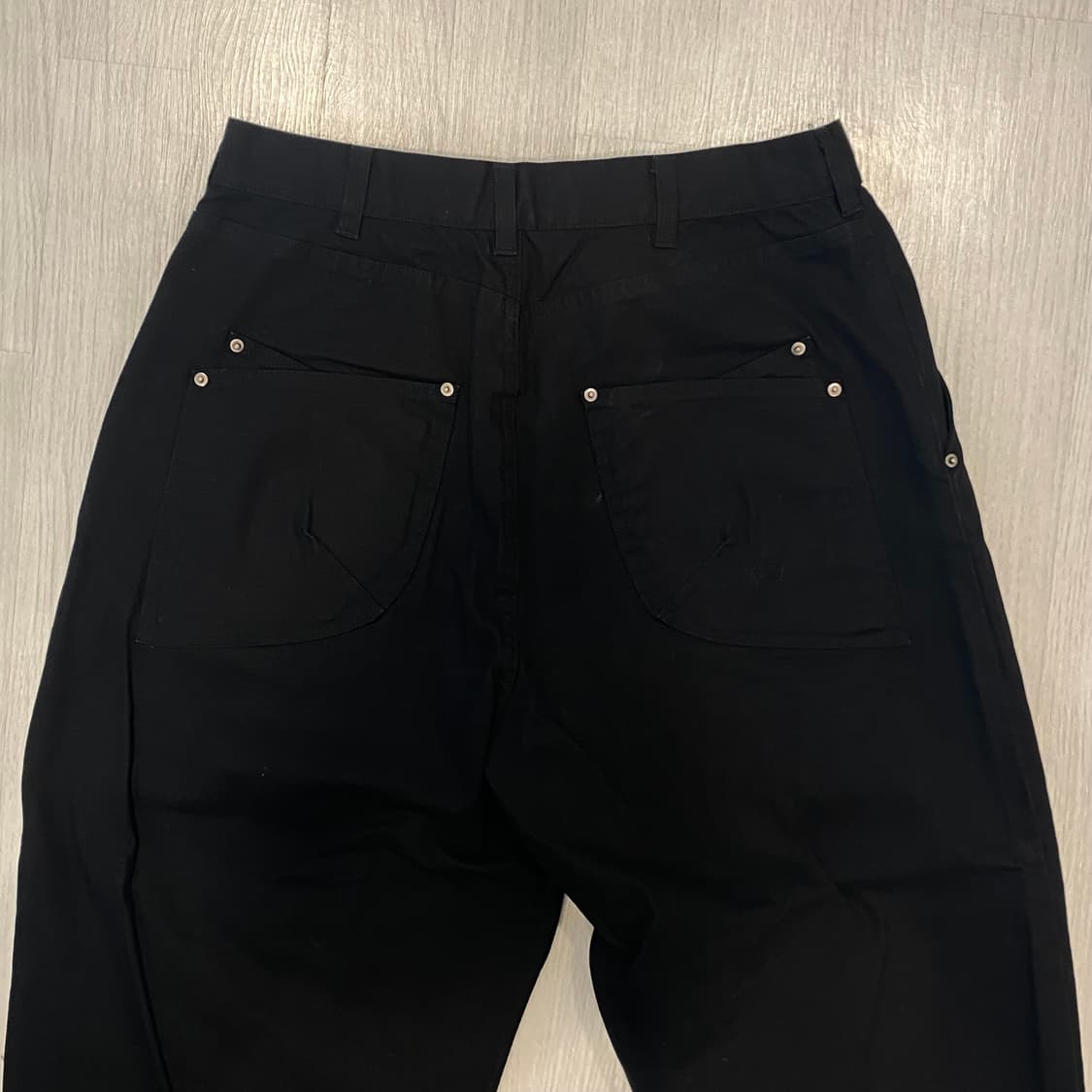 [새상품] 슬로우애시드 아웃심 커브드 코튼 팬츠 블랙 M 상품이미지3