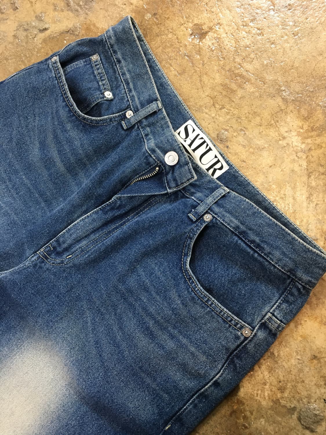 세터 와이드 워싱 데님팬츠 상품이미지4