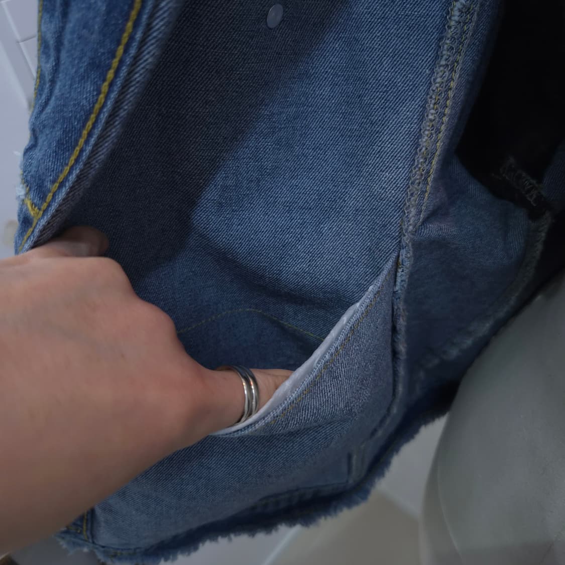 오버핏 빈티지 퍼 데님자켓 상품이미지9