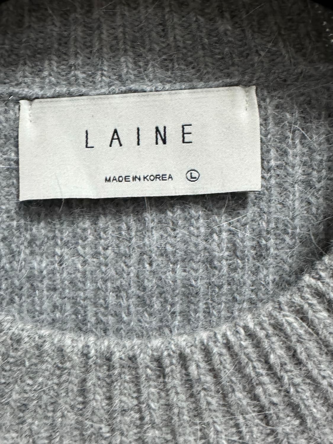 Laine 라이네 그레이 앙고리 니트 L 95 상품이미지2