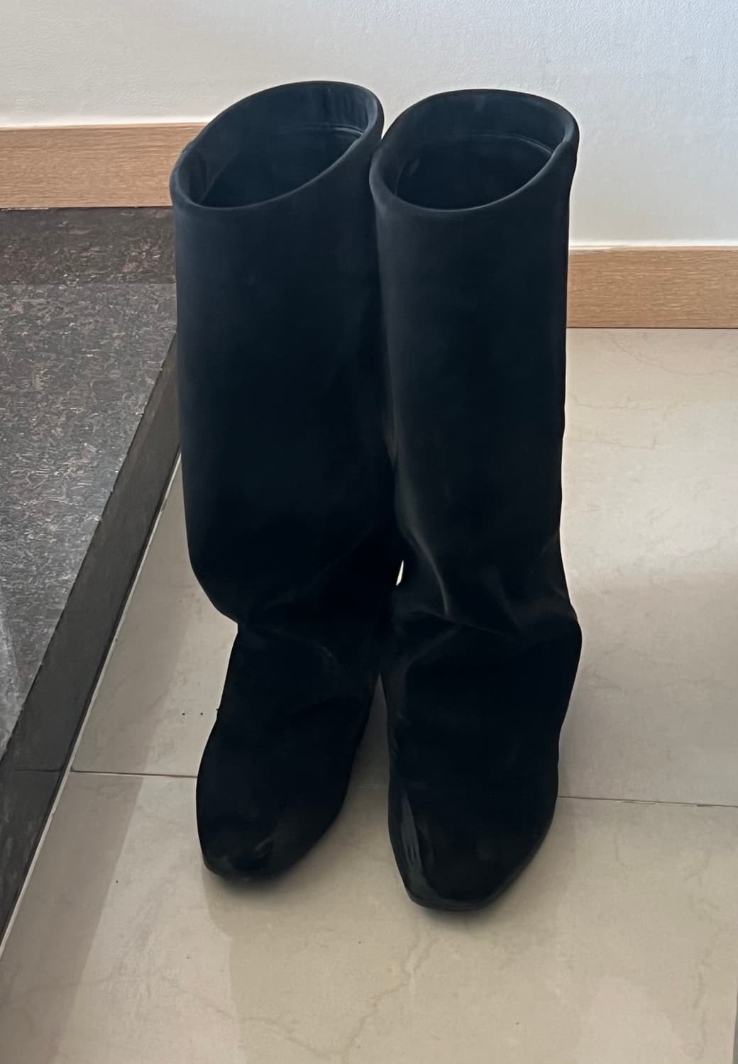 Wrinkle leather boots (black) 상품이미지3