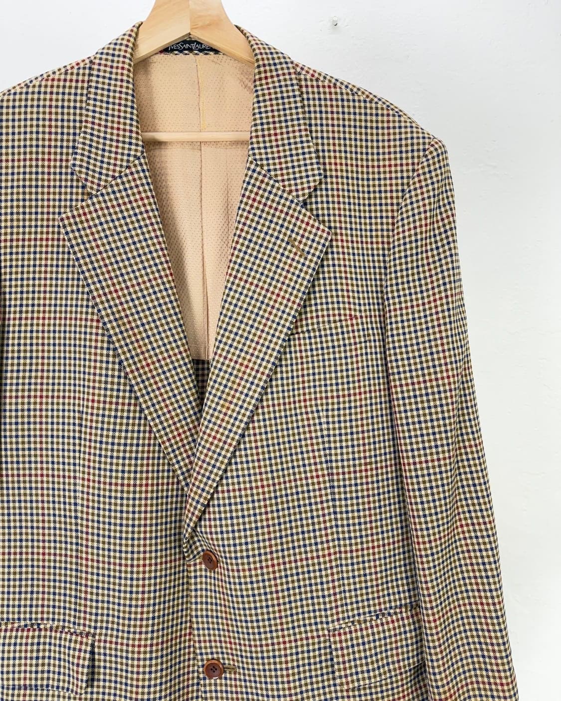 이브 생로랑 뿌르 옴므 숄패드 건클럽 체크 블레이저  상품이미지3
