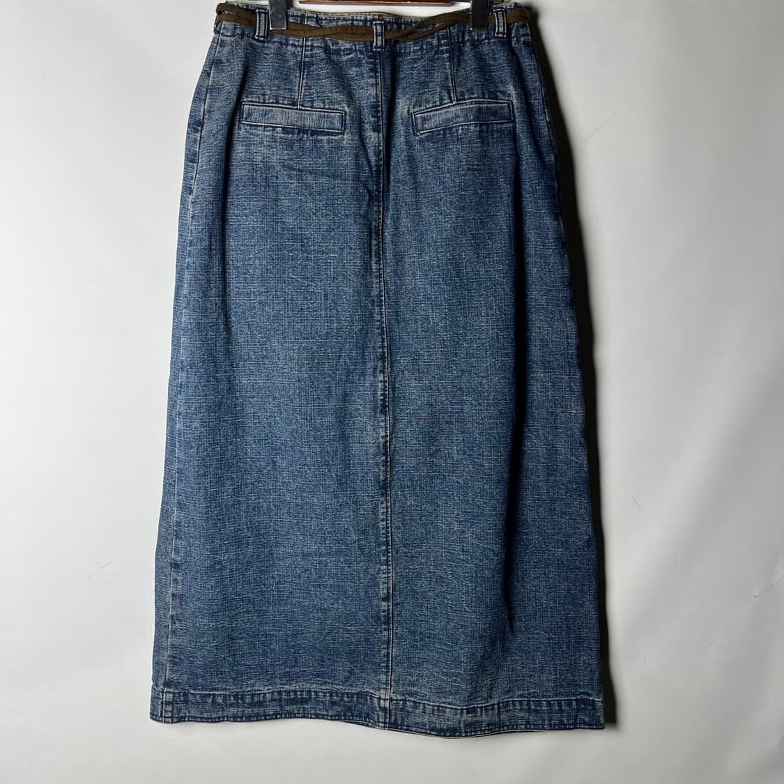 [Sunny Clouds] 오리엔탈 자수 데님 랩스커트 상품이미지2