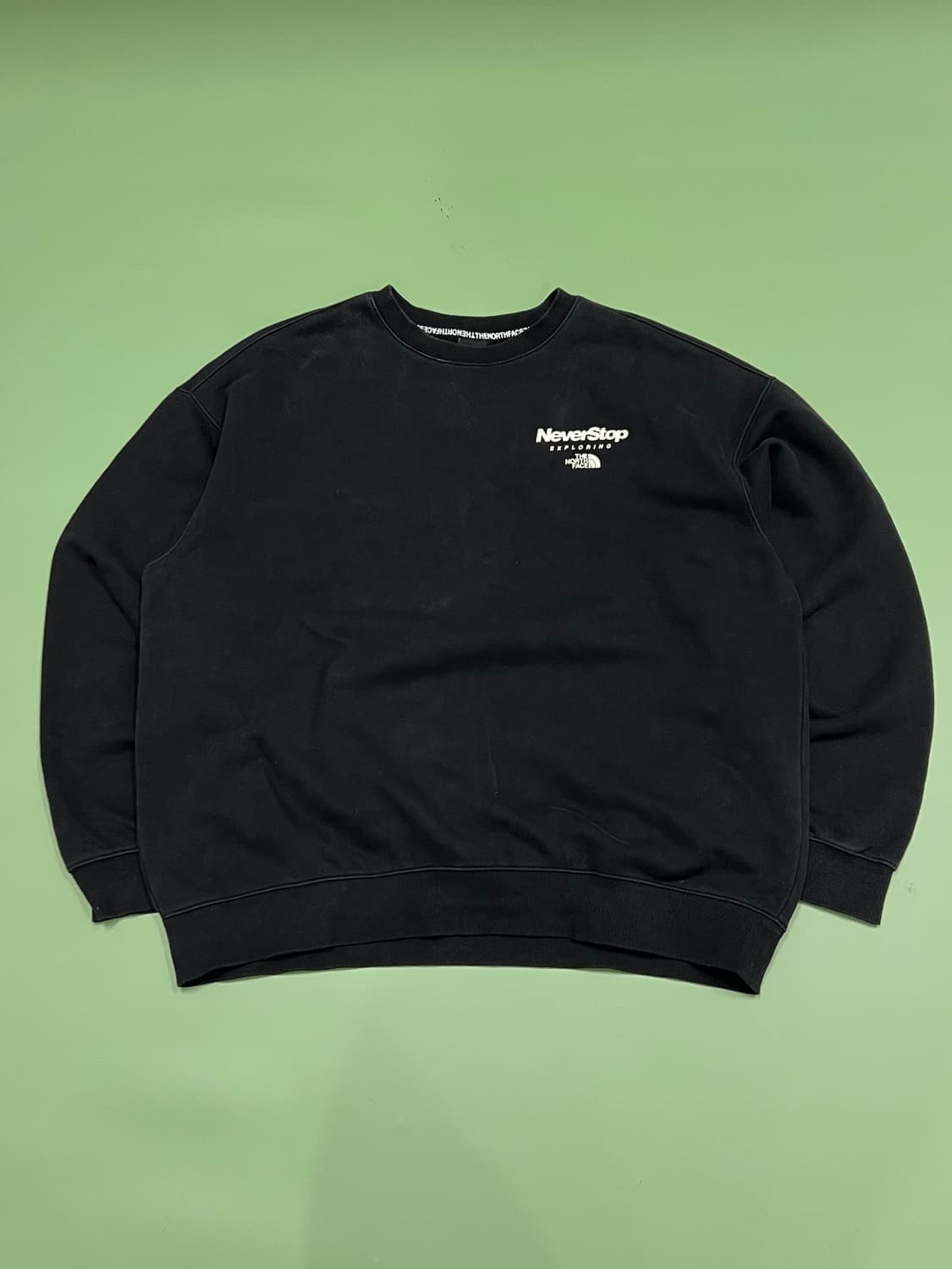 (XL) 노스페이스 엔에스이 스웻 라운드 맨투맨 블랙 상품이미지2
