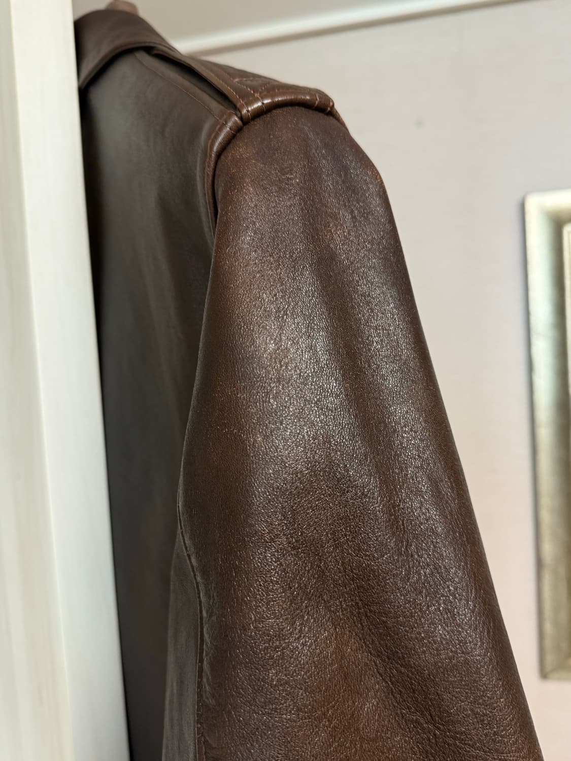 리얼맥코이 A2 씰브라운 색상 호스하이드 가죽자켓 상품이미지9