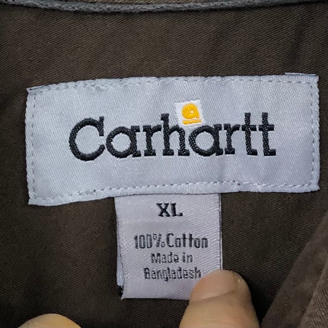 Xxl 칼하트 브라운 워크 셔츠 상품이미지3