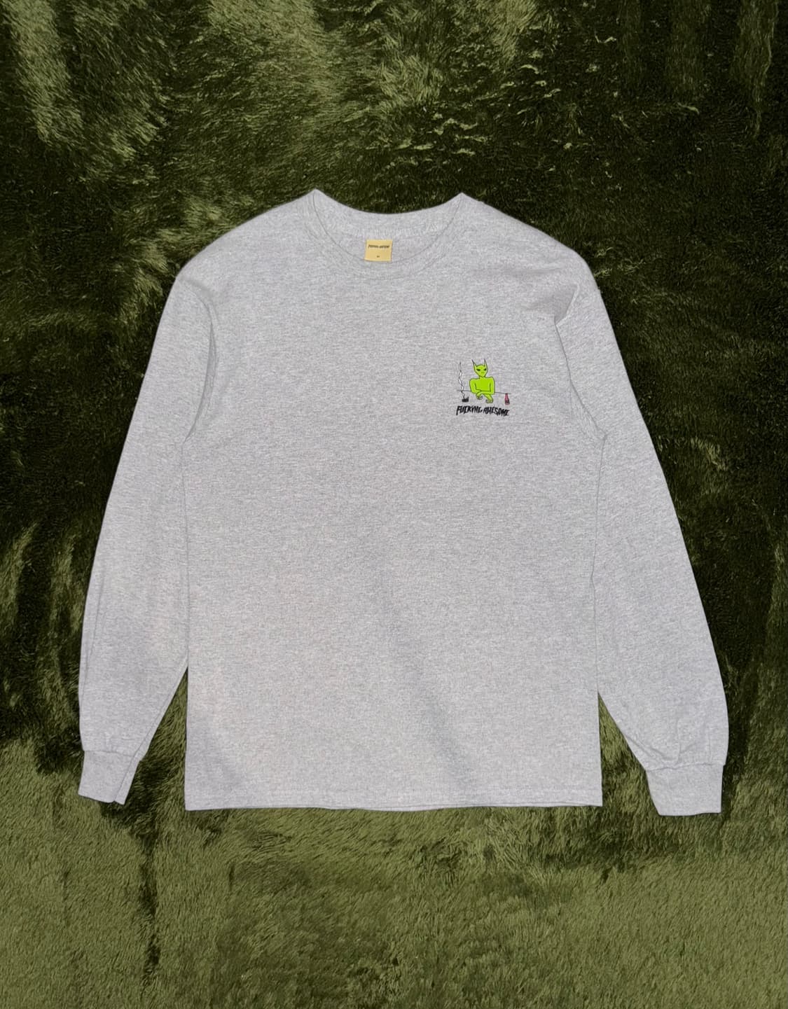 [M] 퍼킹어썸 DRUNK SAD 튜블러 롱슬리브 그레이 상품이미지1