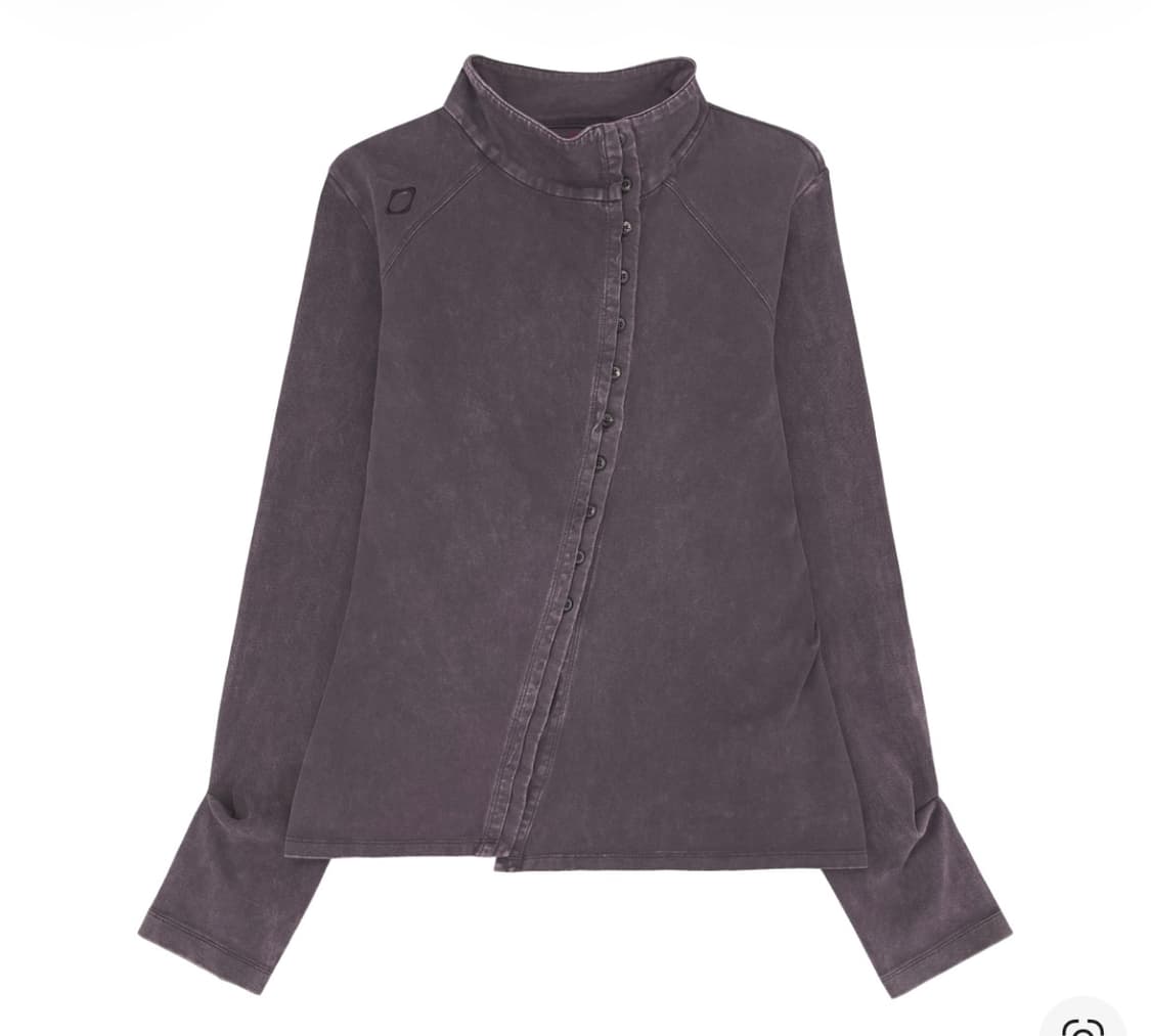 미스치프 워시드 저지 셔츠 퍼플 브라운 상품이미지1