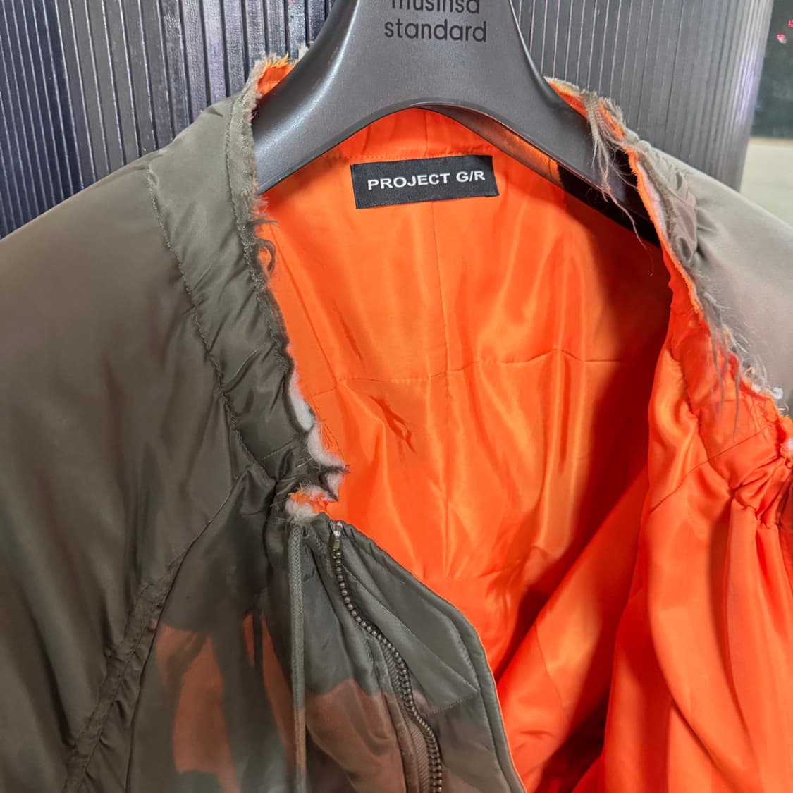 프로젝트 G/R 봄버 자켓 카키 상품이미지8