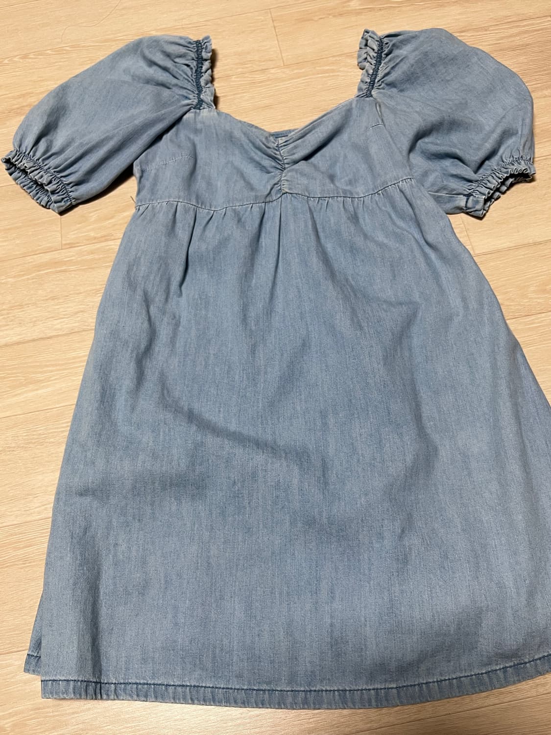 H&M 데님 퍼프 원피스 상품이미지1