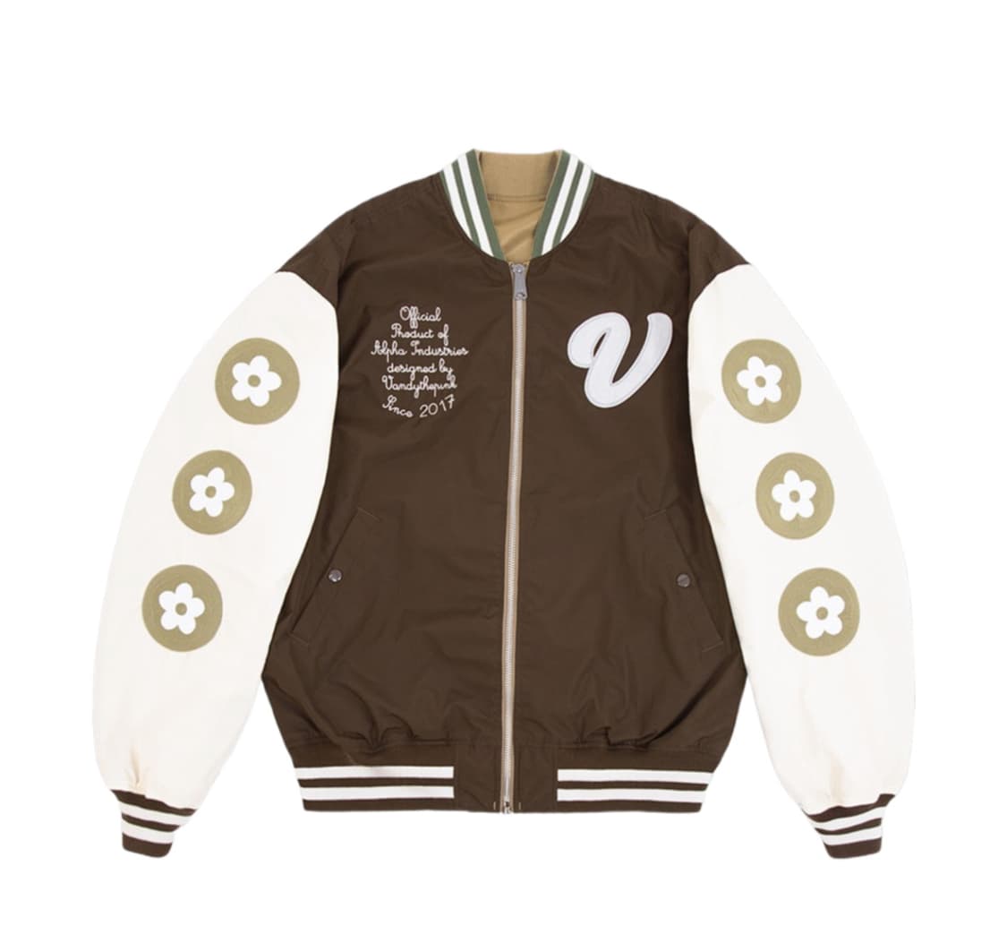 [M] 반디 더 핑크 x 알파 인더스트리 봄버 자켓 리드 그레이 상품이미지1