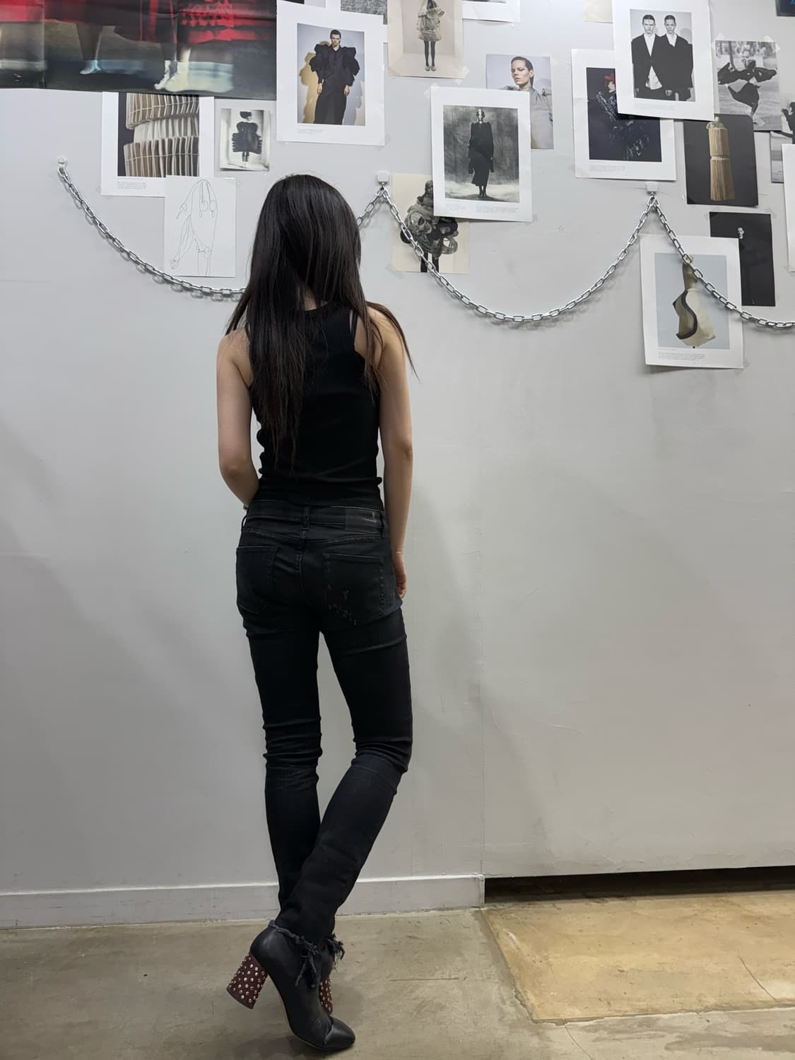 R13 그런지 데님 스트레이트 진 상품이미지9