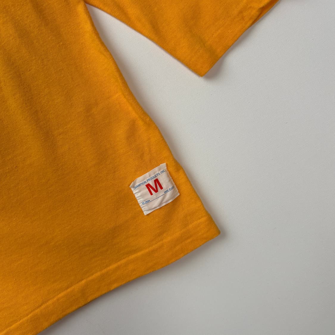 [M] 8-90s USA 챔피언 HOT DOG 7부 티셔츠 상품이미지5