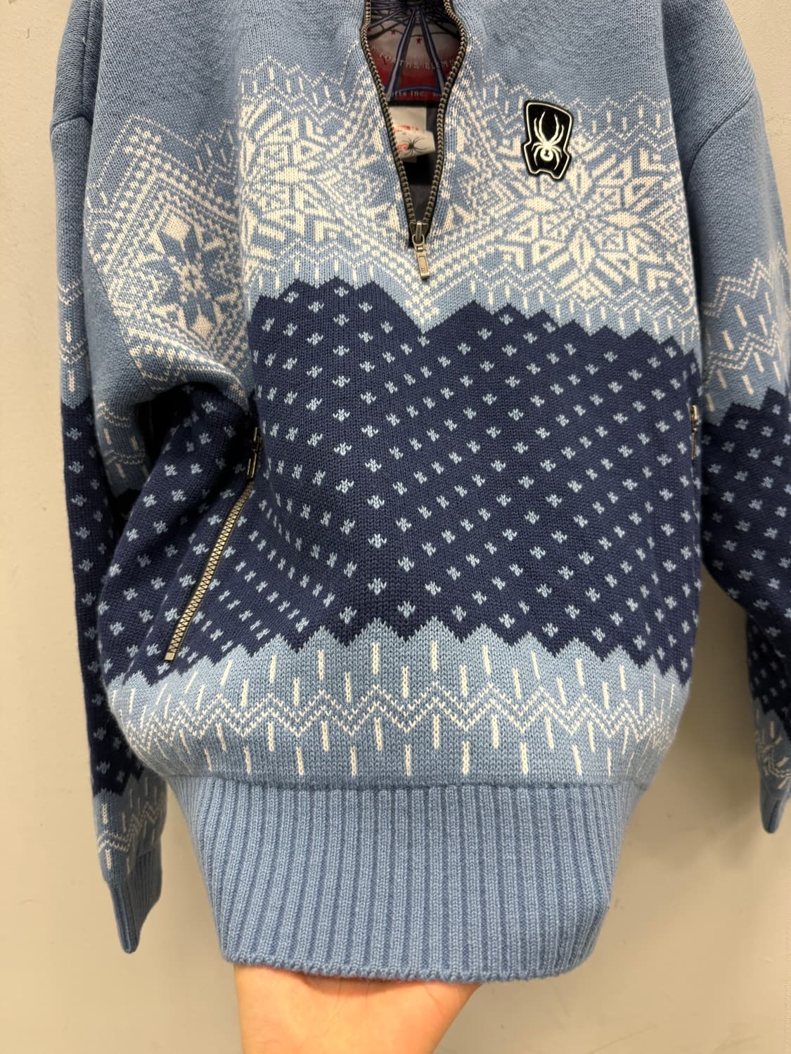 스파이더 노르딕 패턴 하프집업 L 100 상품이미지5