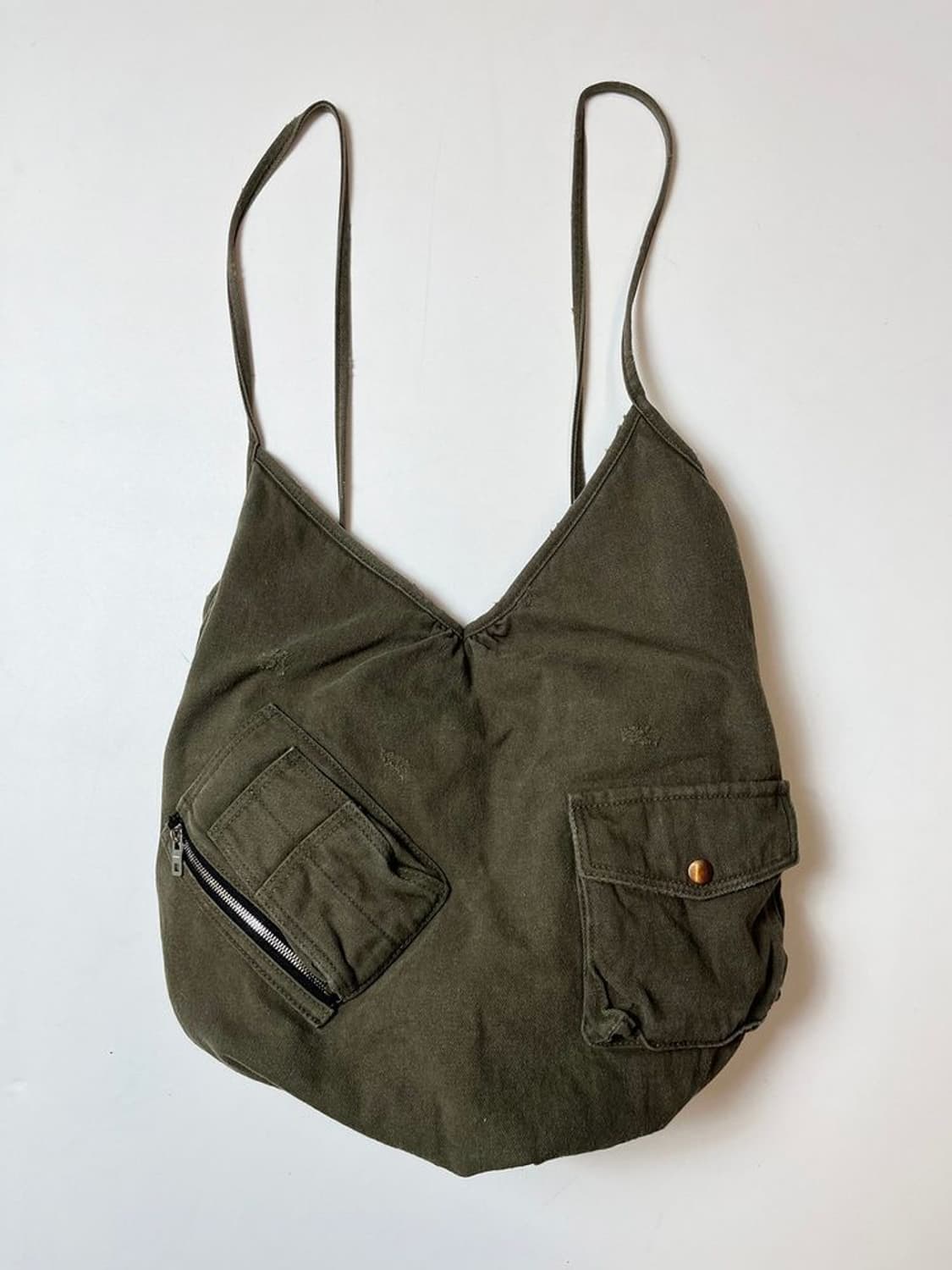 웰던 밀리터리 포켓 터치 토트 백 Q1415 상품이미지1