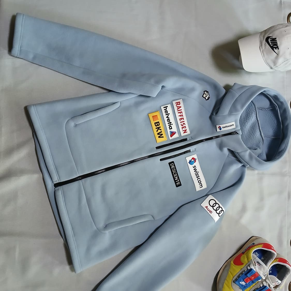 DESCENT 데상트 하늘색 본딩 후리스 아우디 따끈따끈 자켓 상품이미지3