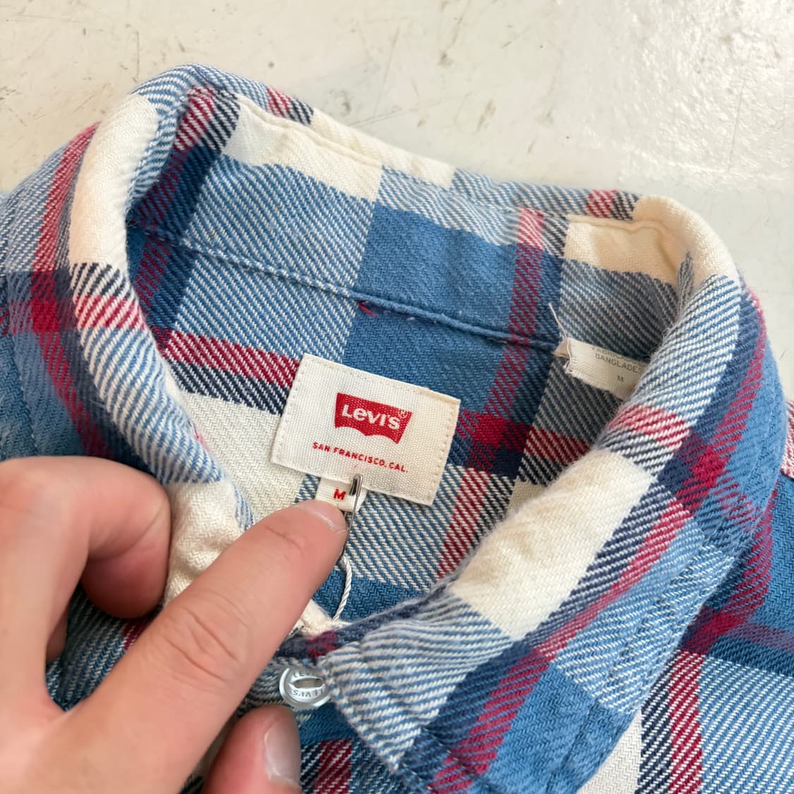 리바이스 빈티지 플란넬 체크셔츠 M 상품이미지5
