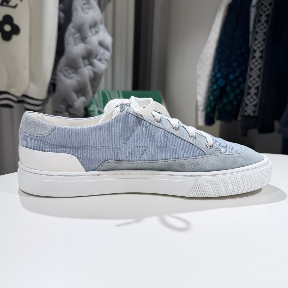 41.5 / 에르메스 H 딥 화이트 블루 스니커즈 상품이미지5