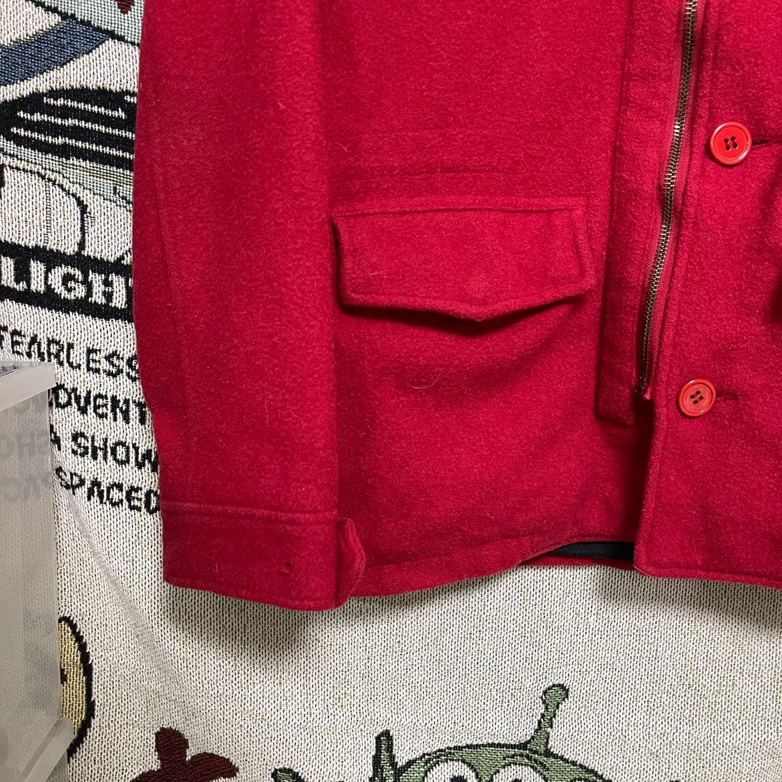 Ships jet blue 일본 빈티지 레드 버튼 자켓 상품이미지7