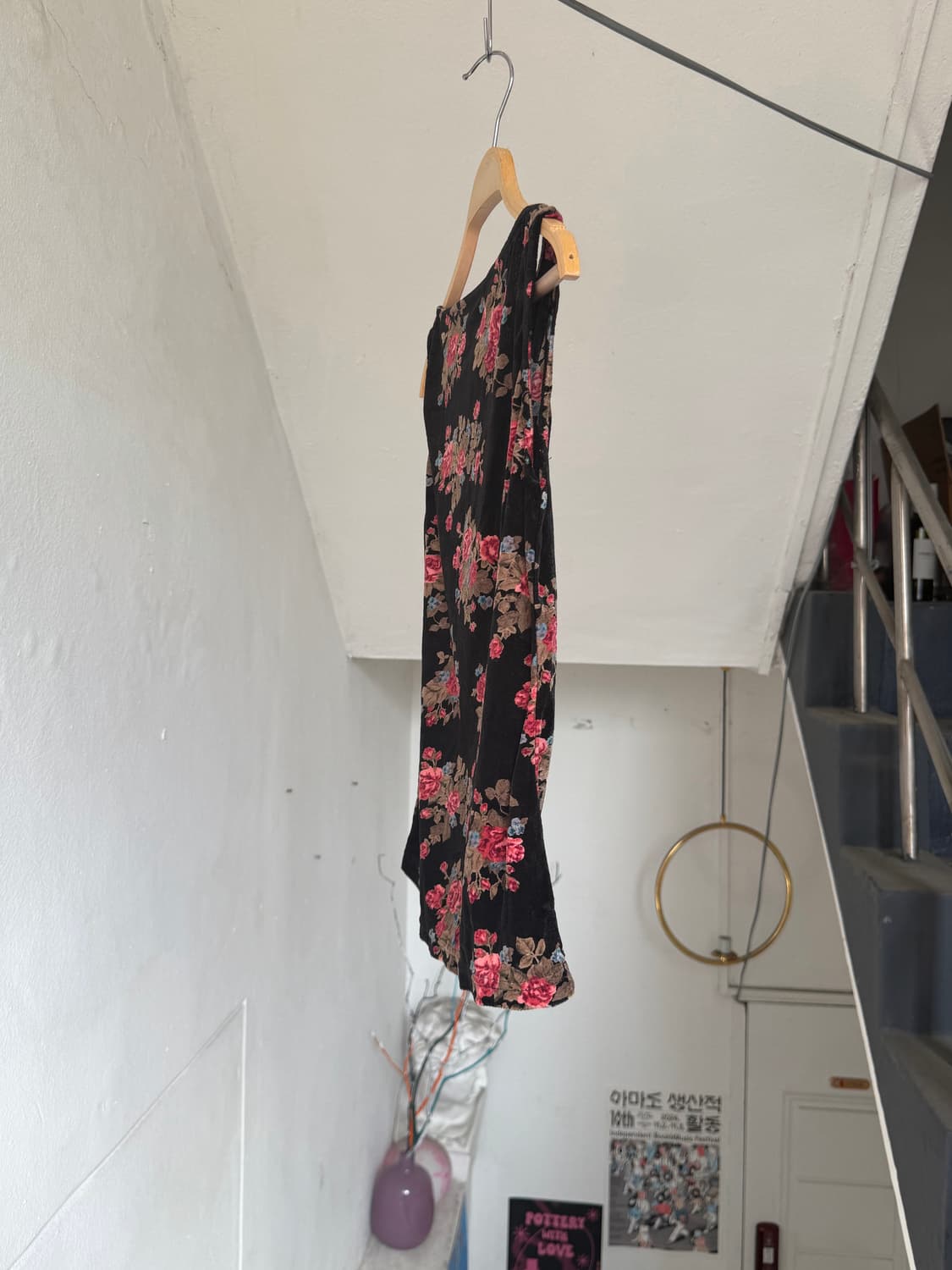 빈티지 플라워 벨벳 파티 나시 상품이미지7