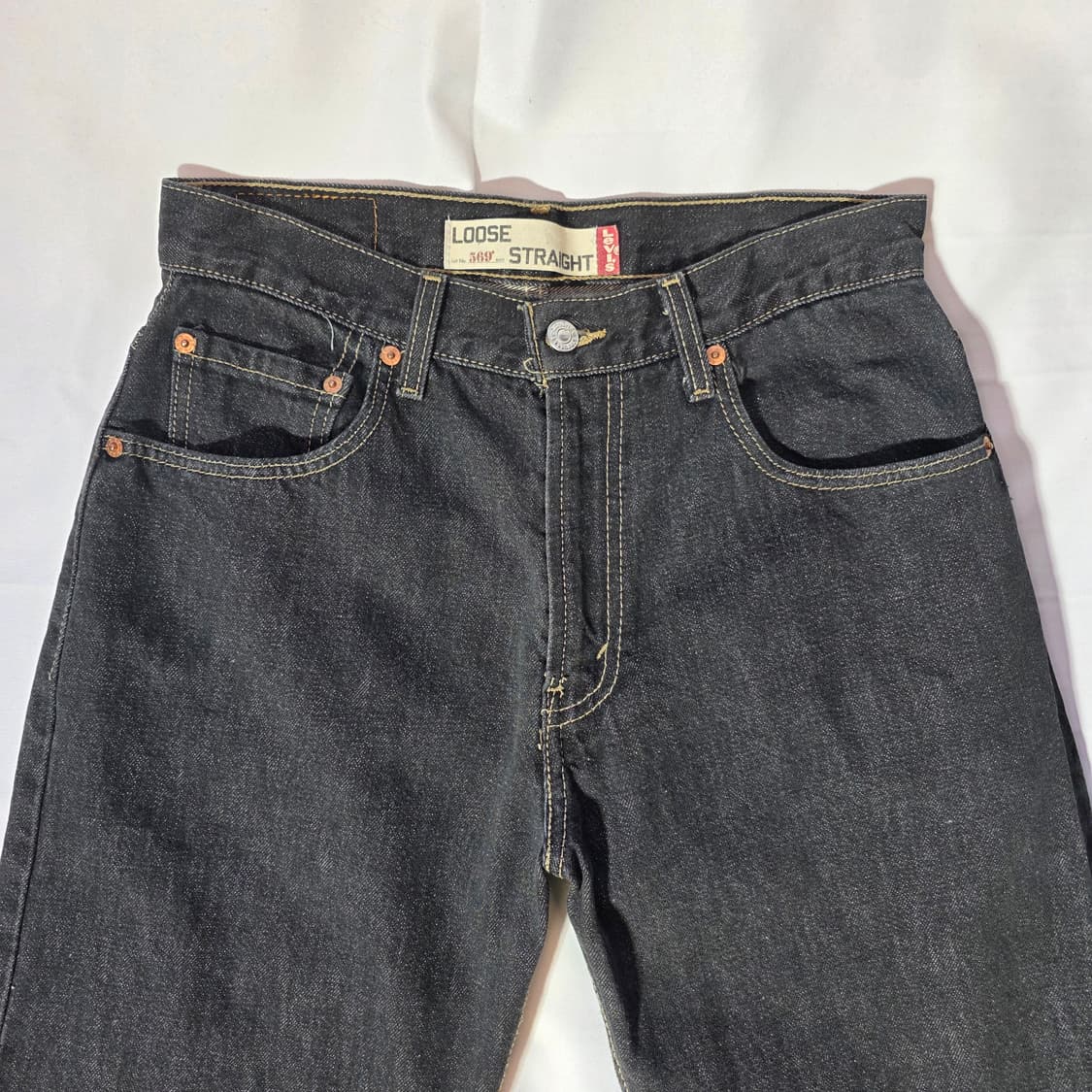 [W29L30]00s 리바이스 569 루즈스트레이트핏 블랙 데님팬츠 상품이미지2