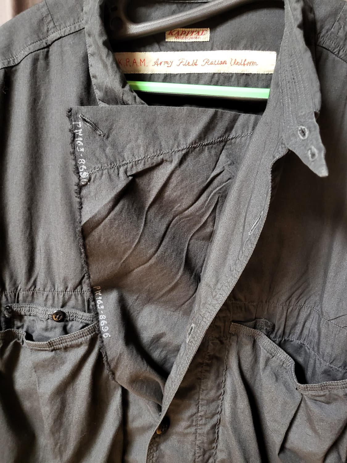 [4] 캐피탈 브로드 아노락 셔츠 블랙 상품이미지3