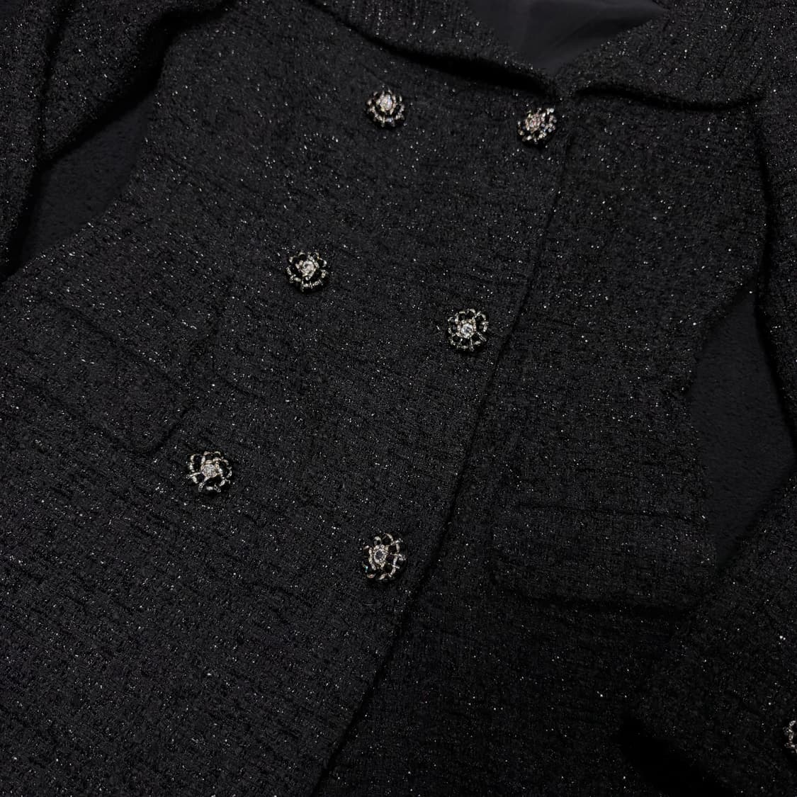 우먼S-M 셀프포트레이트 블랙 트위드자켓 상품이미지3