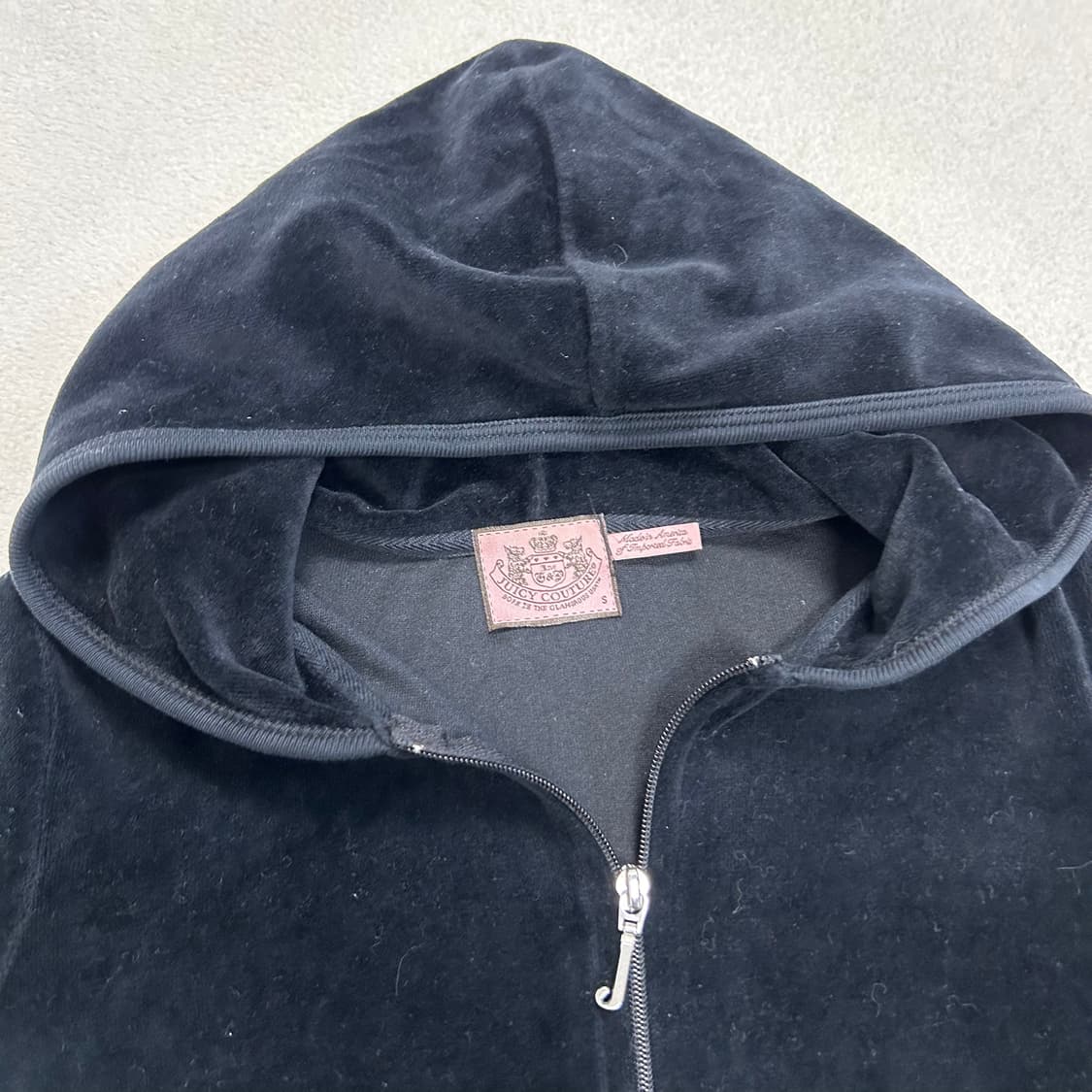Juicy Couture Black Velour Hoodie Zip-up 상품이미지7