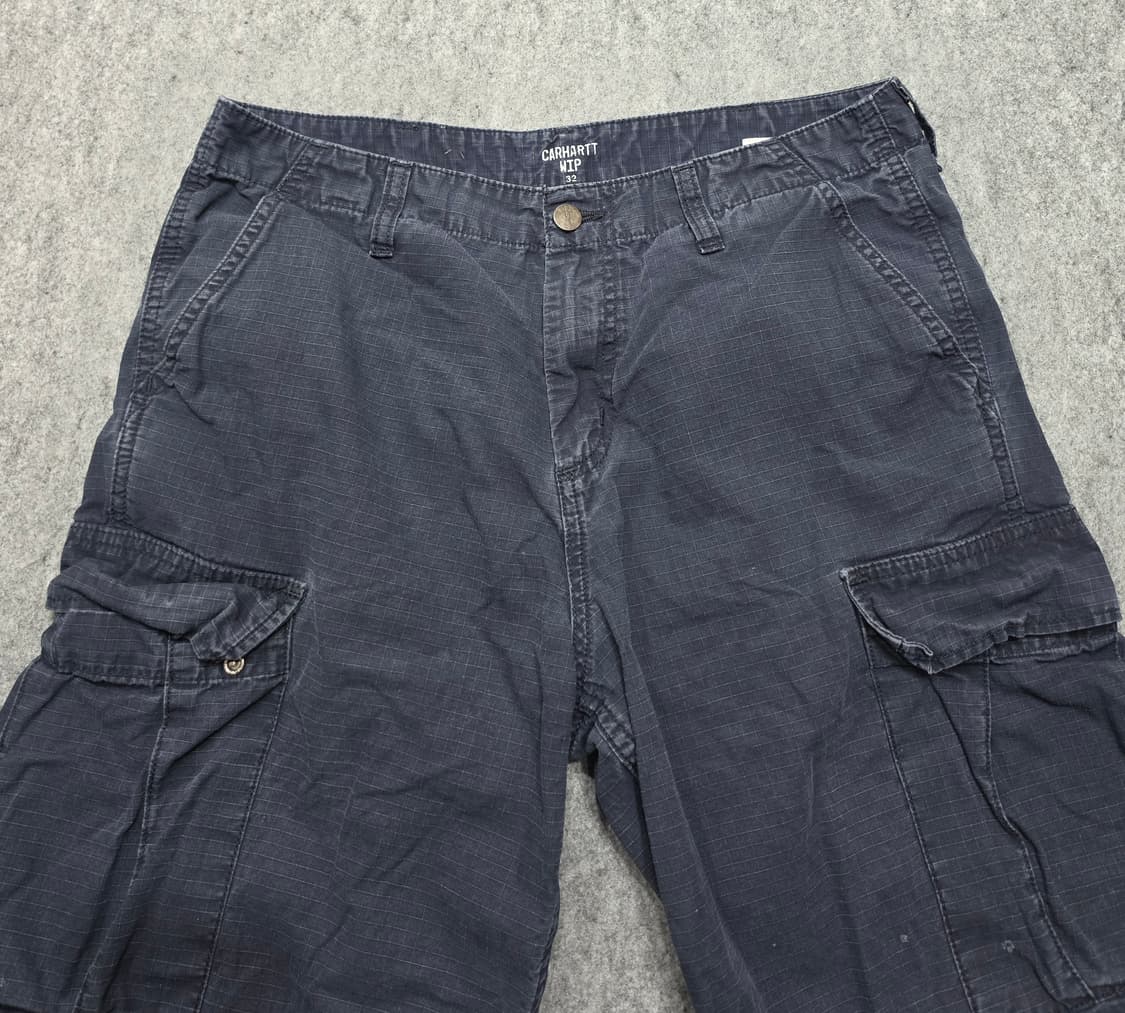 칼하트 WIP 립스탑 레귤러 카고 쇼츠 하프팬츠 반바지 네이비 32 상품이미지3