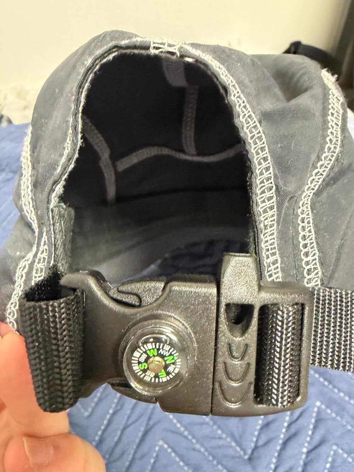 슈프림 리플렉티브 스티치 캠프캡 블랙  상품이미지4