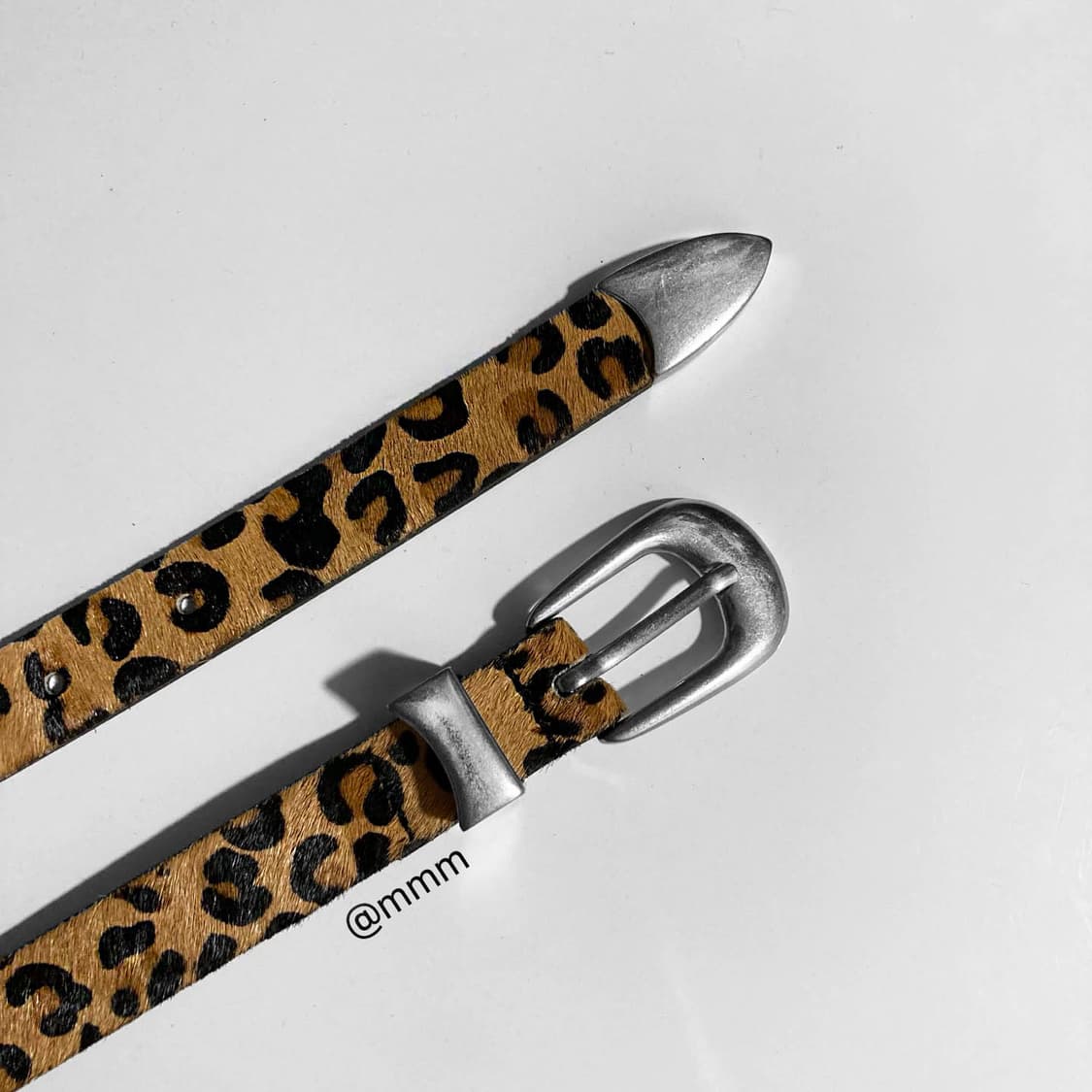 [송치털] 호피 레오파드 웨스턴 벨트 상품이미지3
