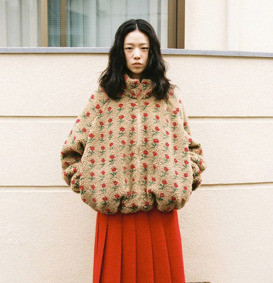 포니테일 플리스 점퍼 카라멜 컬러 상품이미지2