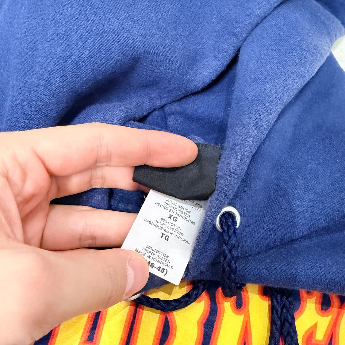 트래셔 매거진 후드 네이비 상품이미지3