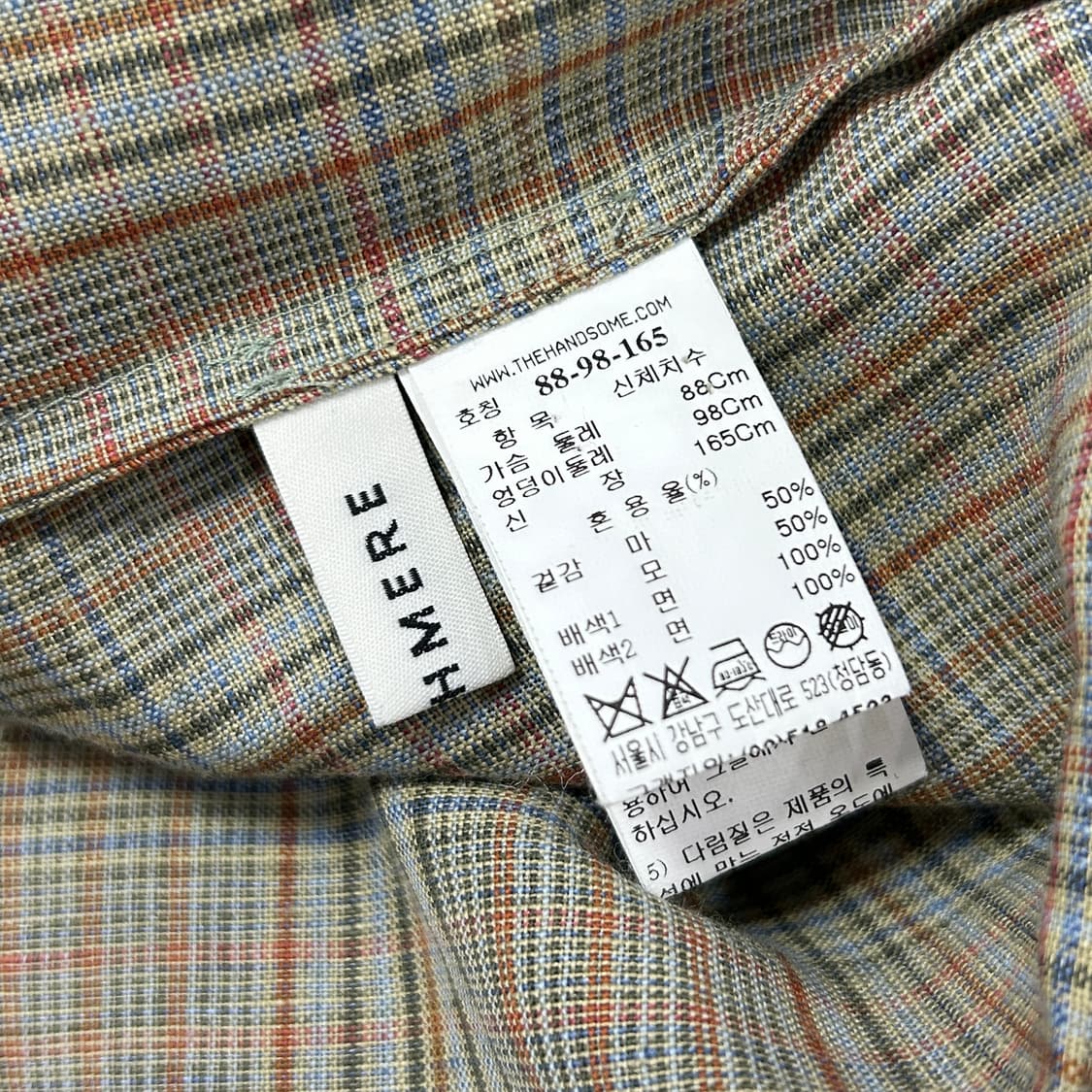 더캐시미어 절개 포켓 체크셔츠(88) 상품이미지5