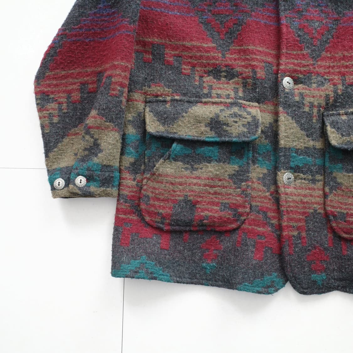 80s 울리치 빈티지 네이티브 나바호 울 자켓 MADE IN USA 상품이미지4