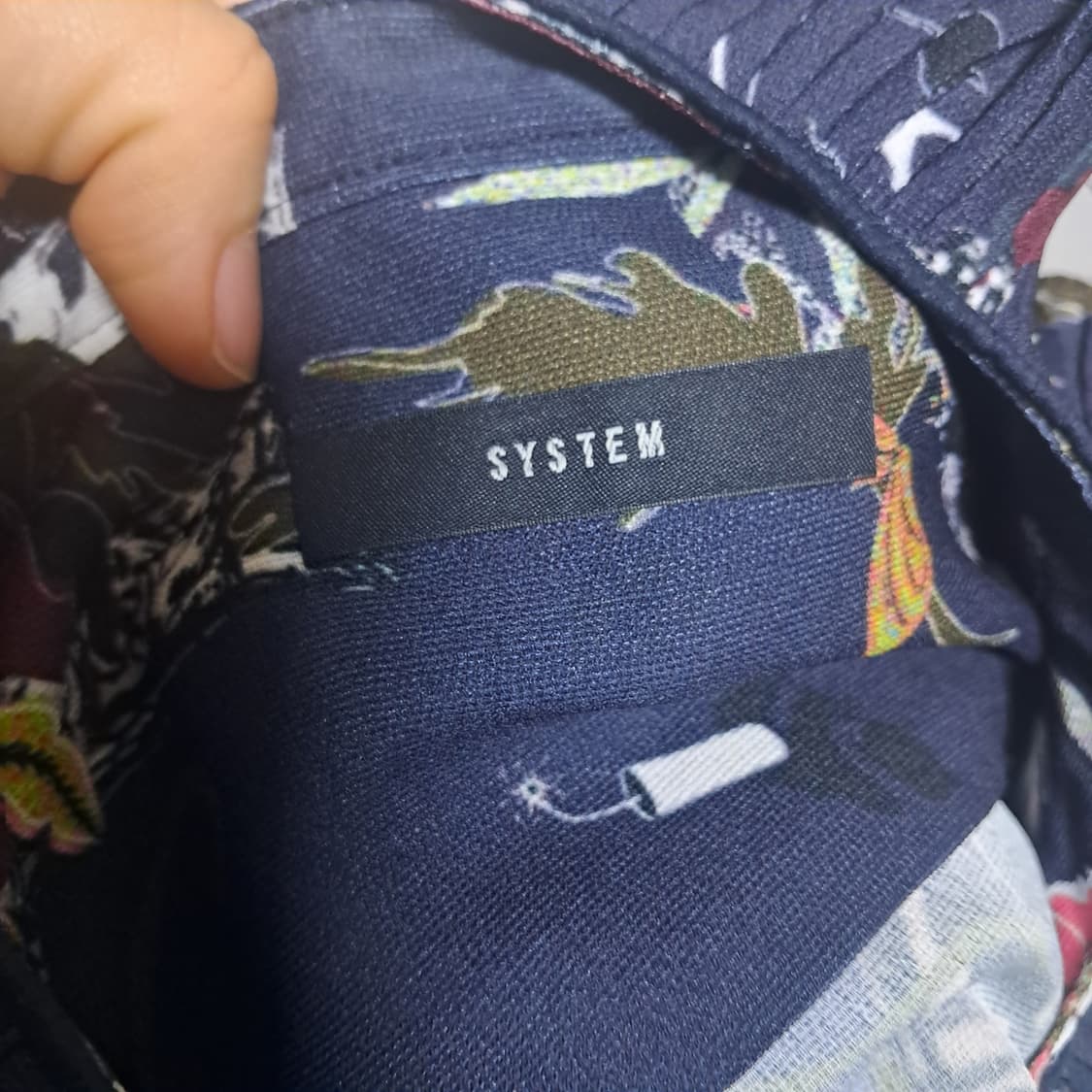 시스템  패턴 블라우스 55(상태최상) 상품이미지9