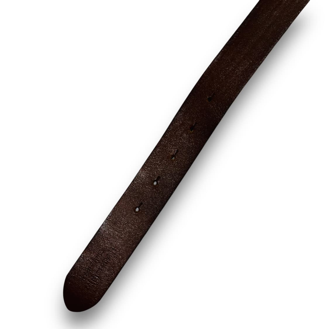 넘버나인 버클 로고 브라운 빈티지 가죽 벨트 상품이미지5