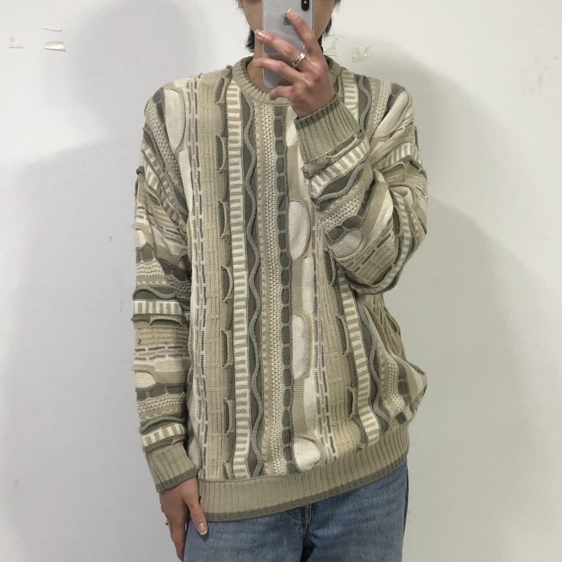 빈티지 쿠지맛 케이블니트  상품이미지3