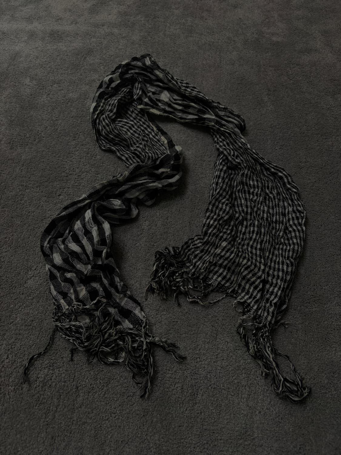 Vintage v-kei punk mood flannel scarf 상품이미지2