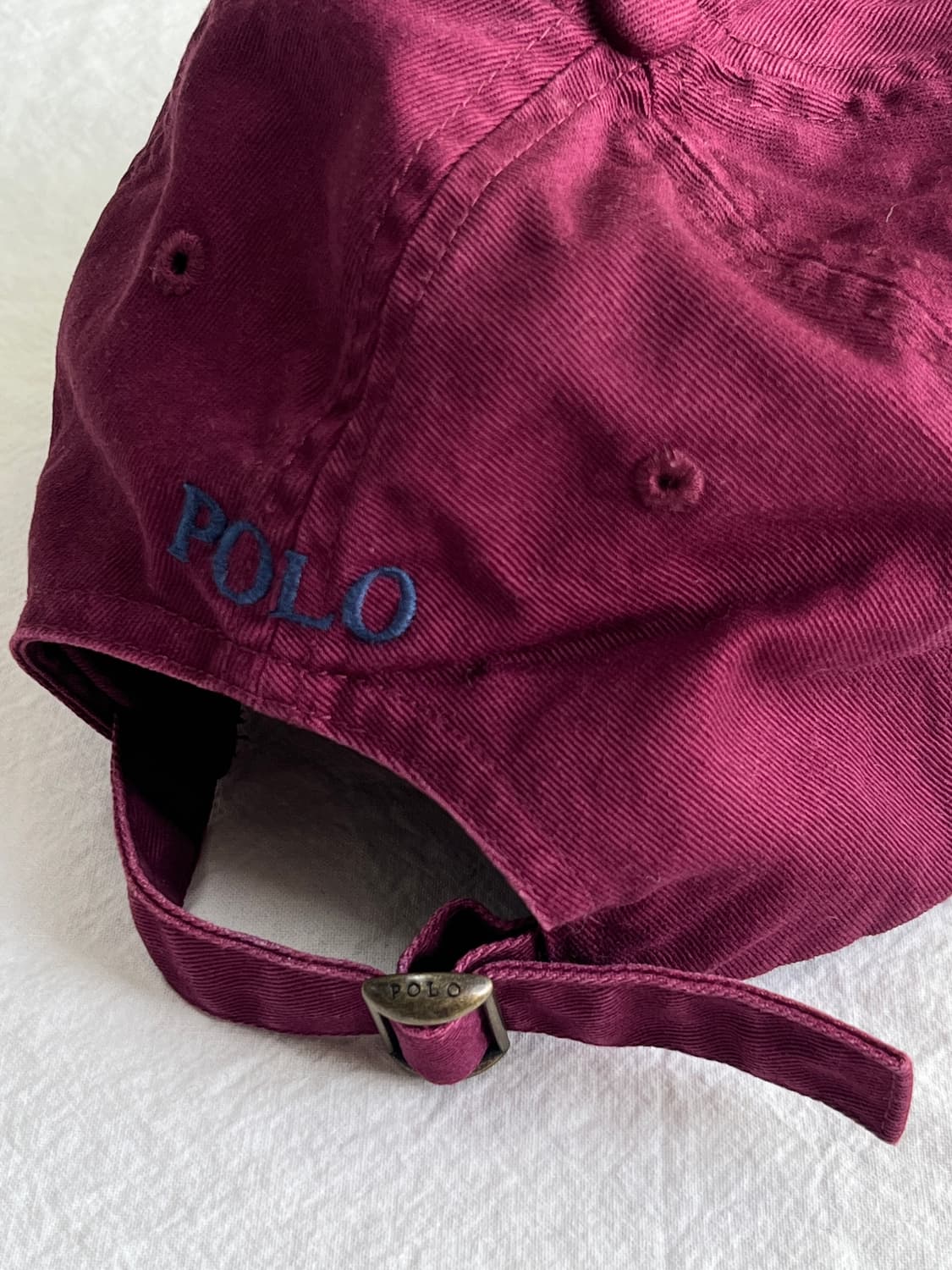 폴로 랄프로렌 버건디 볼캡 모자 상품이미지3